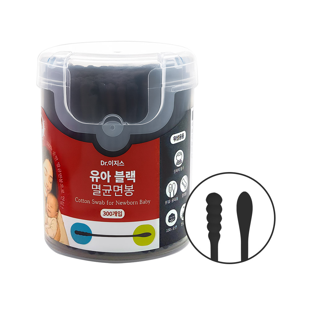 닥터이지스 유아용 블랙 멸균면봉 300개입, 1개, 300개입 5,900원