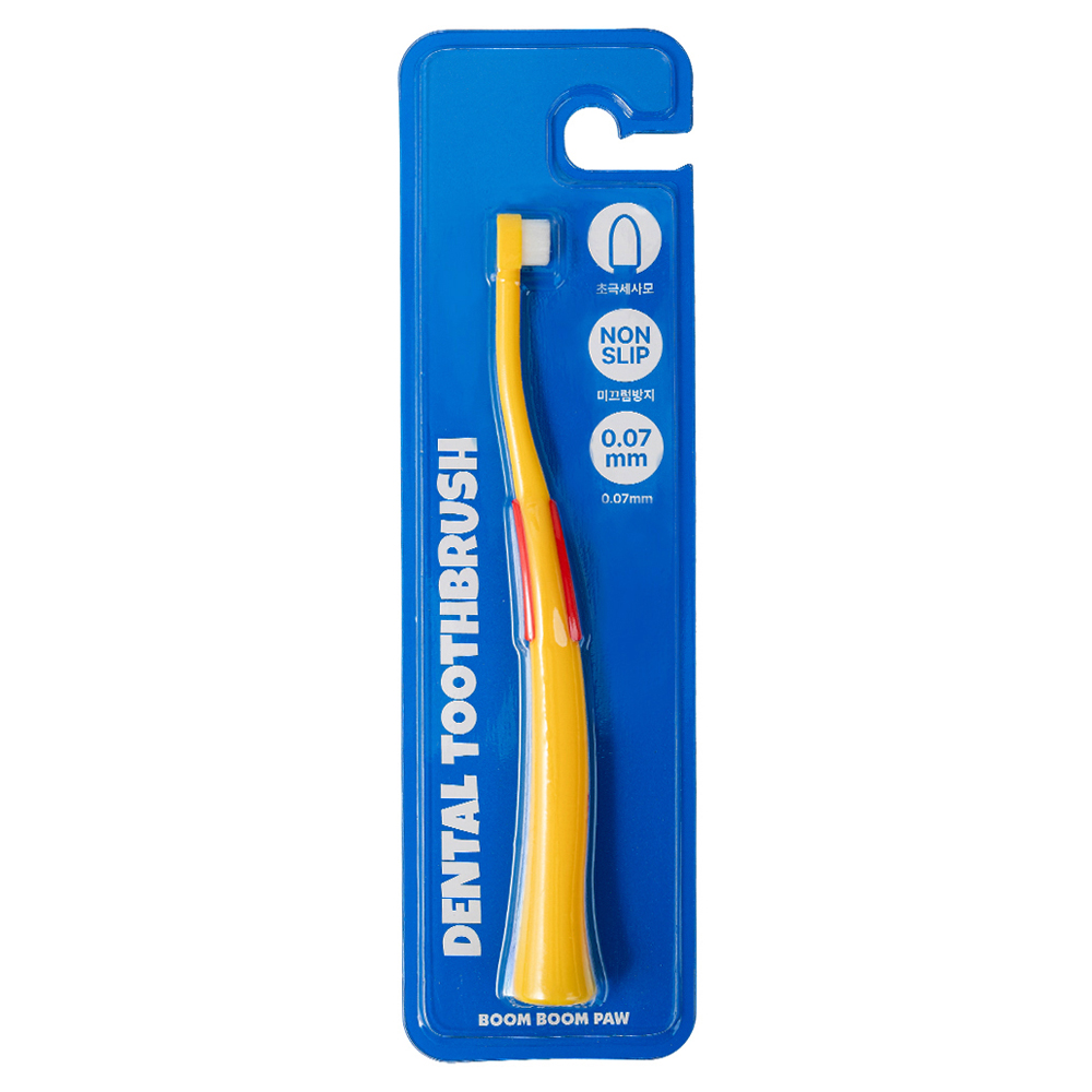 붐붐포 강아지 고양이 초미세모 극세사모 소프트 칫솔, 옐로우, 1개 6,500원