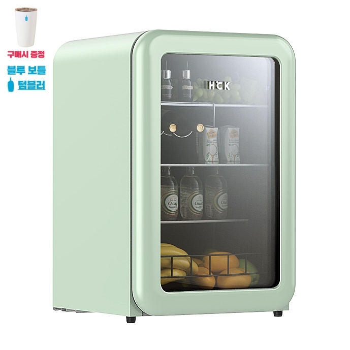 냉장쇼케이스 음료냉장고 가정용 술냉장고 사무실 원룸 냉장고, 민트, 130L 냉장 595,000원