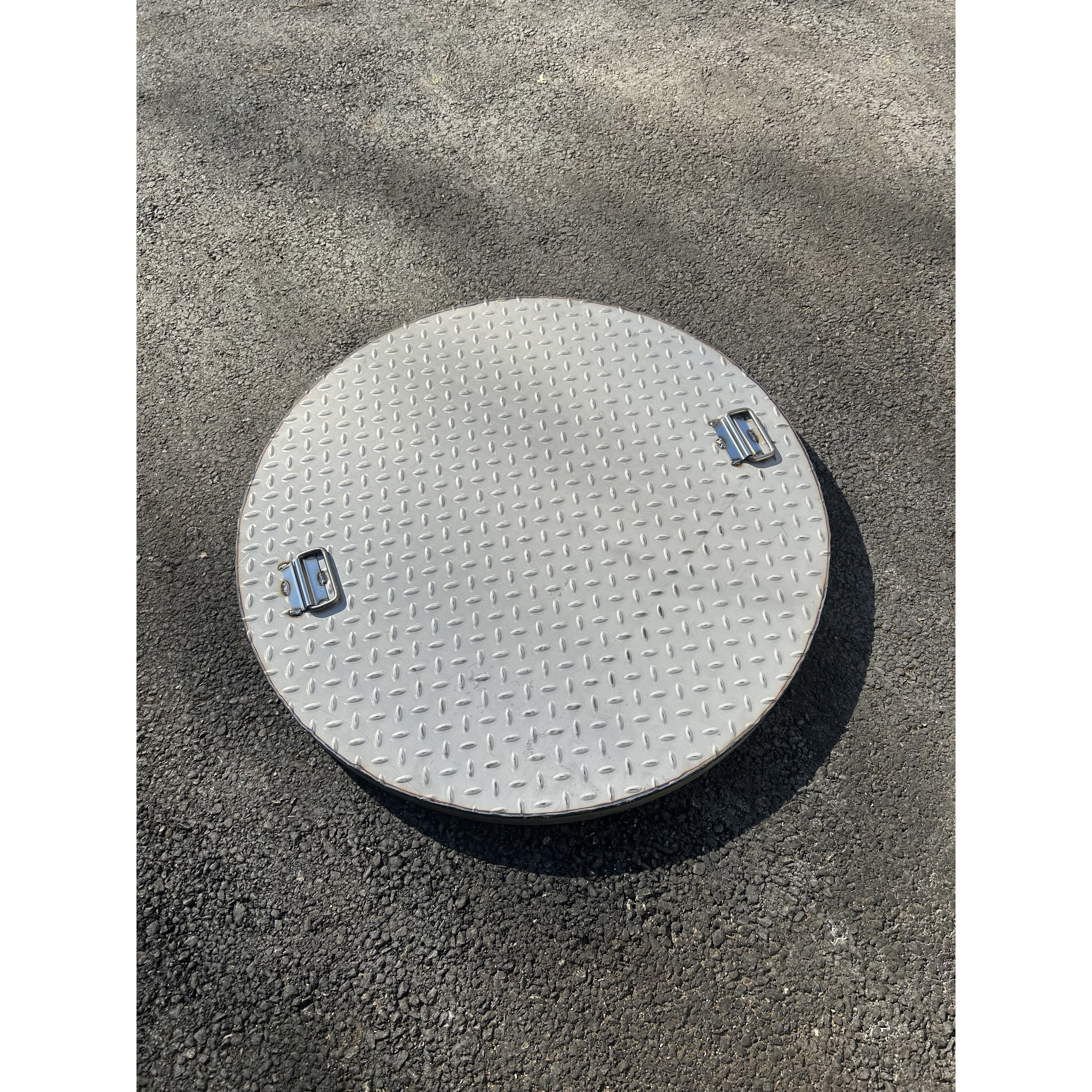 스텐체크판 원형맨홀 덮개 정화조 스텐손잡이 2개 3T 500파이 (높이 30mm), 2개 160,000원