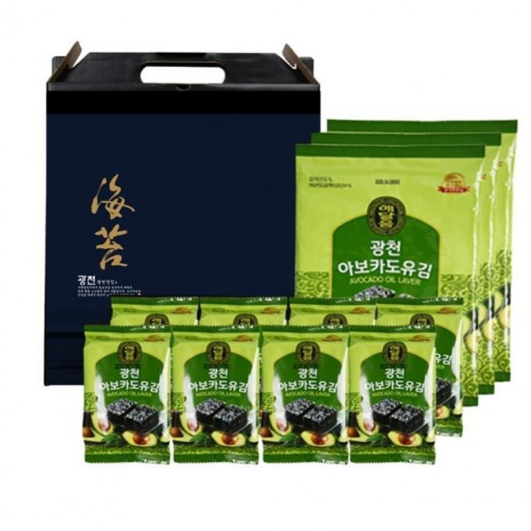 EA 2026 명절 광천김선물세트 아보카도유 도시락김선물세트 전장김3P+도시락김8P 손잡이선물세트 선물용김 18,080원