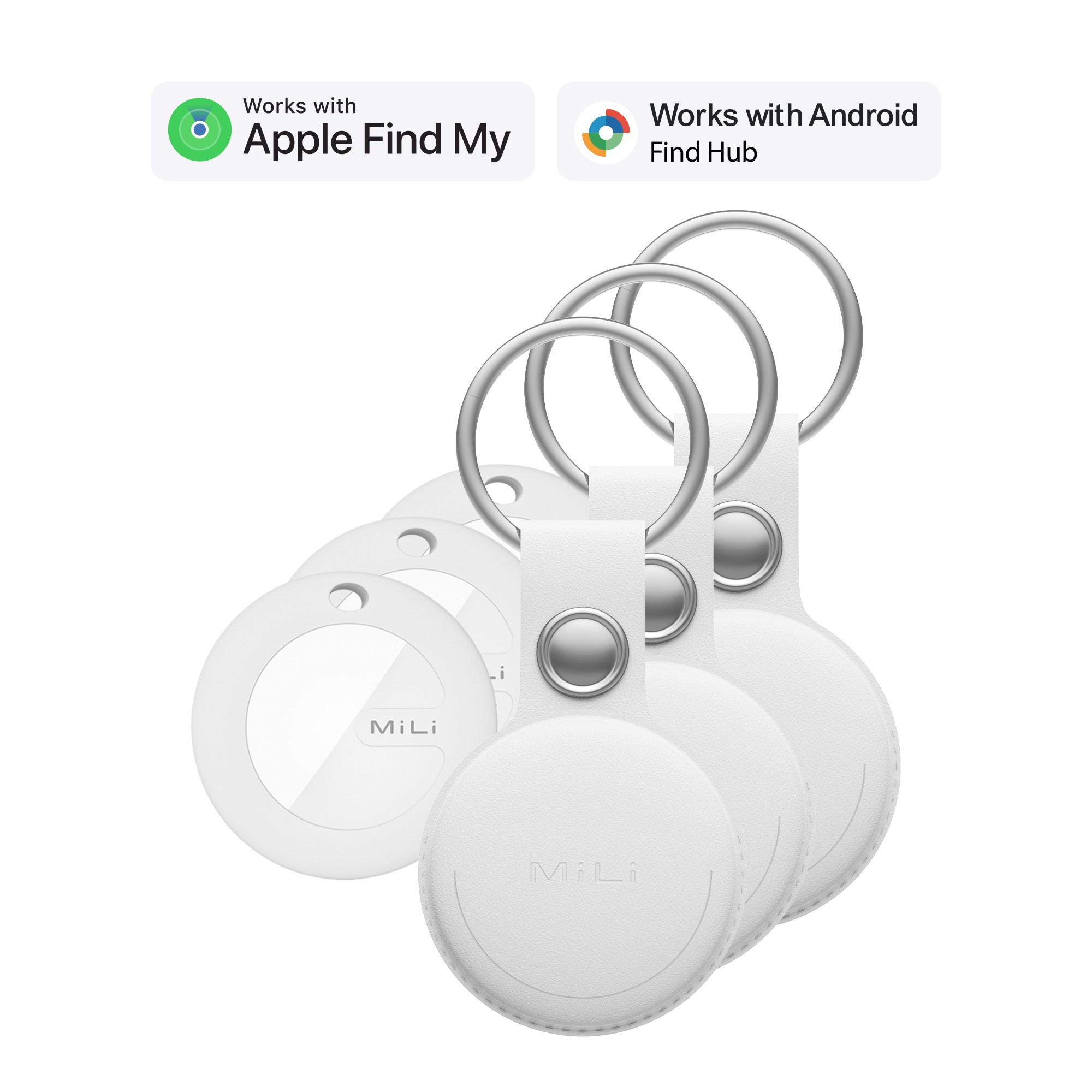 MiLi 미태그 듀얼위치추적기 삼성갤럭시 스마트태그 애플에어태그 가죽케이스 미아방지 3개 62,000원