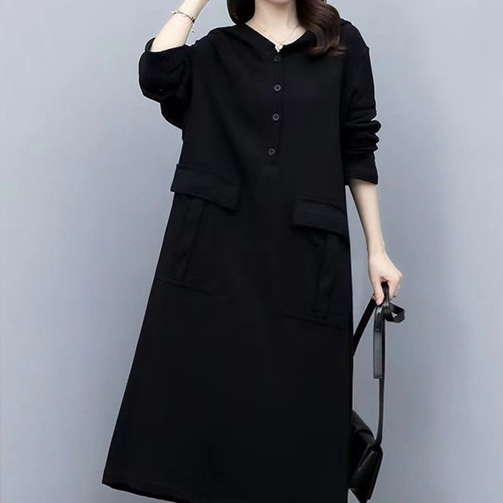 아뗄릭 후드넥 빅포켓 루즈핏 원피스 03463 빅사이즈 포함 26,900원