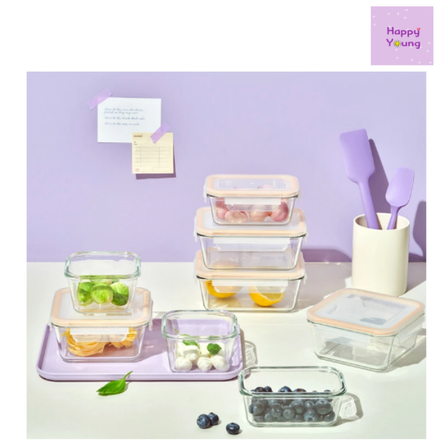 글라스락 사각 밀폐용기 8조 세트 45,590원