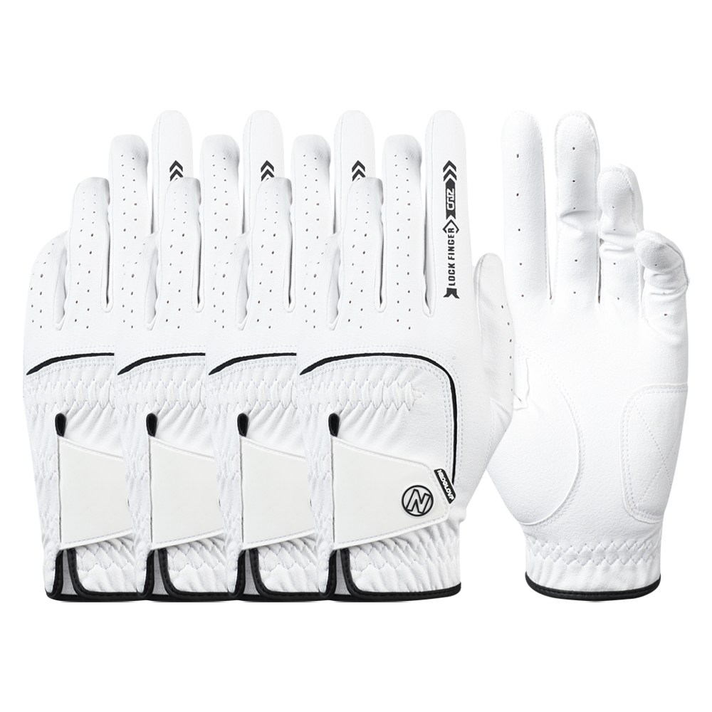 핑거포인트 극세사 이중덧댐 합피 한손 여성 골프장갑 5장세트, 화이트, 5개 23,400원