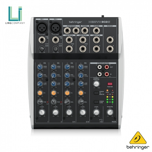 베링거 XENYX 802S 프리미엄 아날로그 8채널 믹서 (USB 스트리밍 인터페이스 내장) 145,000원