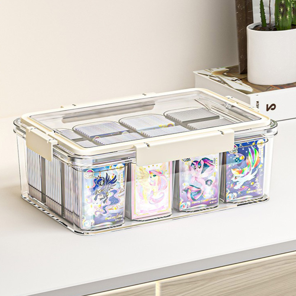 헤이하루 투명 손잡이 포토카드 보관함 분리형 보관통, 1개, 크림 15,300원