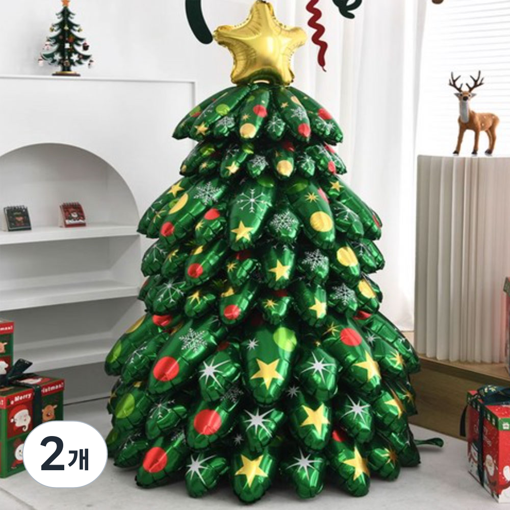 미미파티 데코 용품 스탠딩 크리스마스 트리 풍선 초대형 17,900원