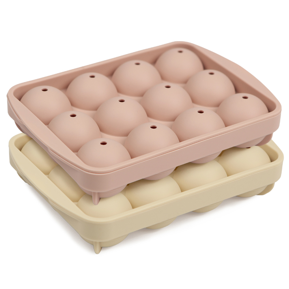 인콕 실리콘 원형 얼음틀 12구 2종 세트, 핑크 + 옐로우, 1세트 12,140원