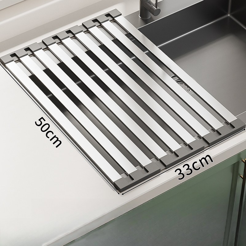 ALLILIO 304스테인리스 싱크롤 선반 설거지 건조대  탈부착 가능 식기건조대, 현재가 12,500원