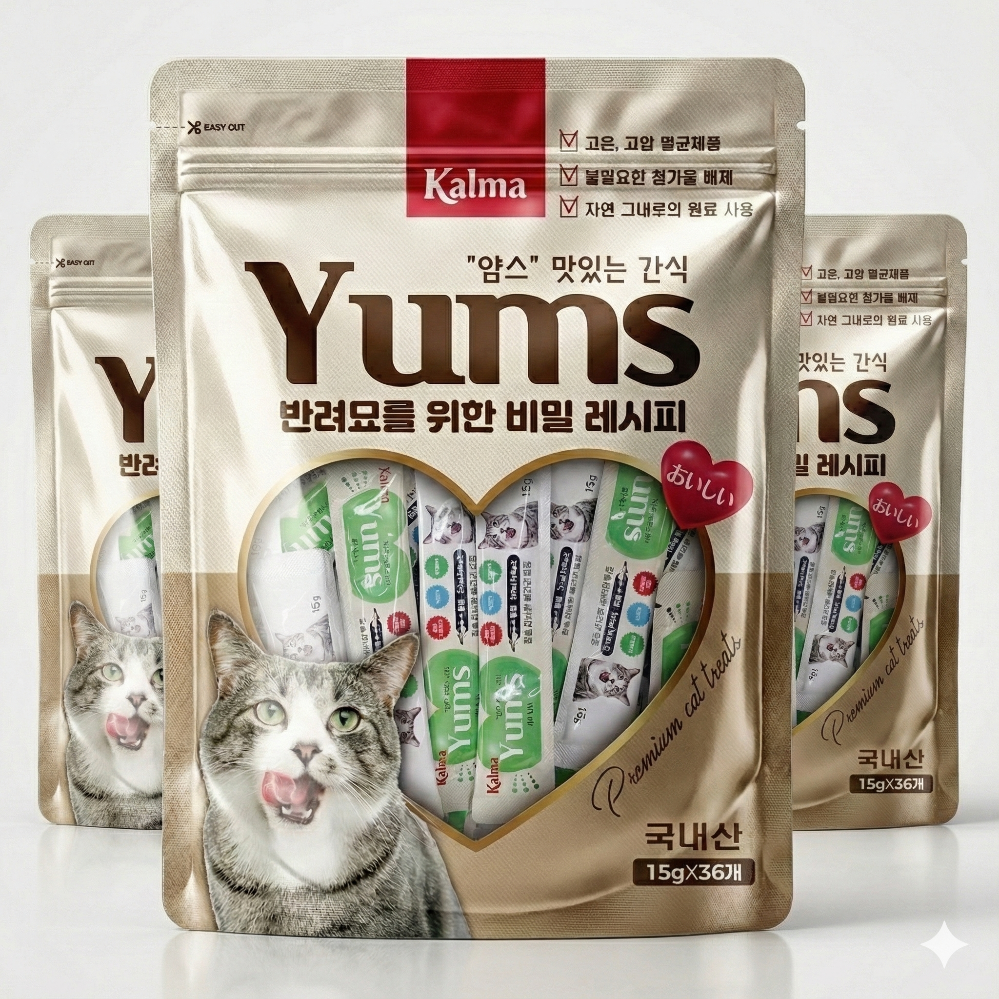 칼마 국내산 고양이 대용량 가성비 짜먹는 간식 얌스 황태 15g x 36개 / 108개, 15g, 108개, 황태 13,900원
