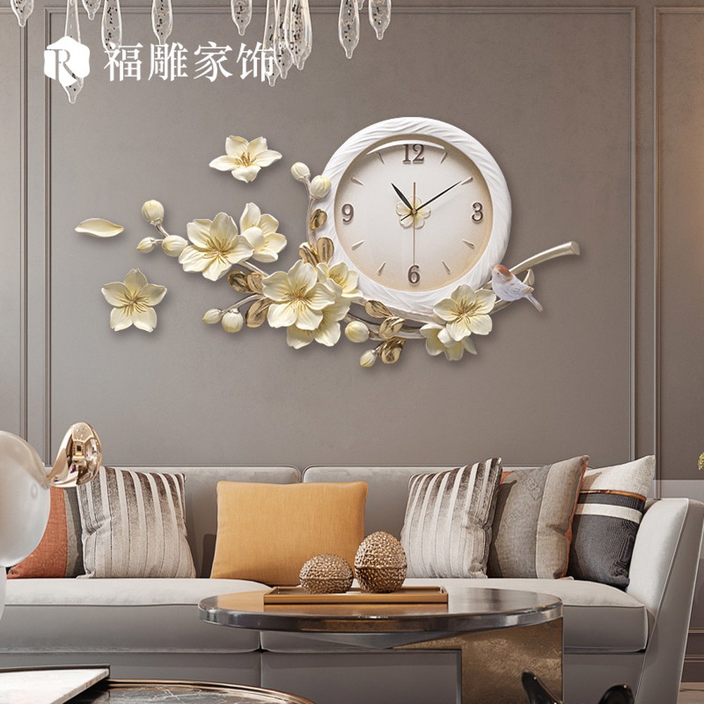 인테리어벽시계 거실 플라워 시계 리모콘 아날로그 사무실 타임데코 스윙벽시계 카페장식 161,600원