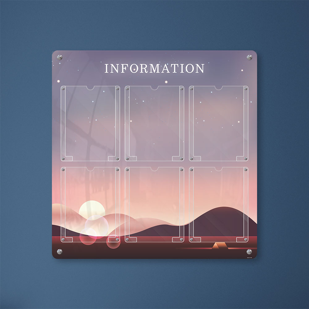 사무실 인테리어 A4 아크릴 게시판 6구 관공서 알림판 로비 인포메이션 유치원 환경구성 어린이집 안내문 승강기 엘리베이터 안내판 학교 학원 253,000원