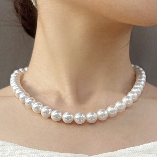 오로프 전체 14K 붕어장식 프리미엄 고급 화이트 그레이 진주목걸이 8mm 10mm (붕어장식 대) 259,770원