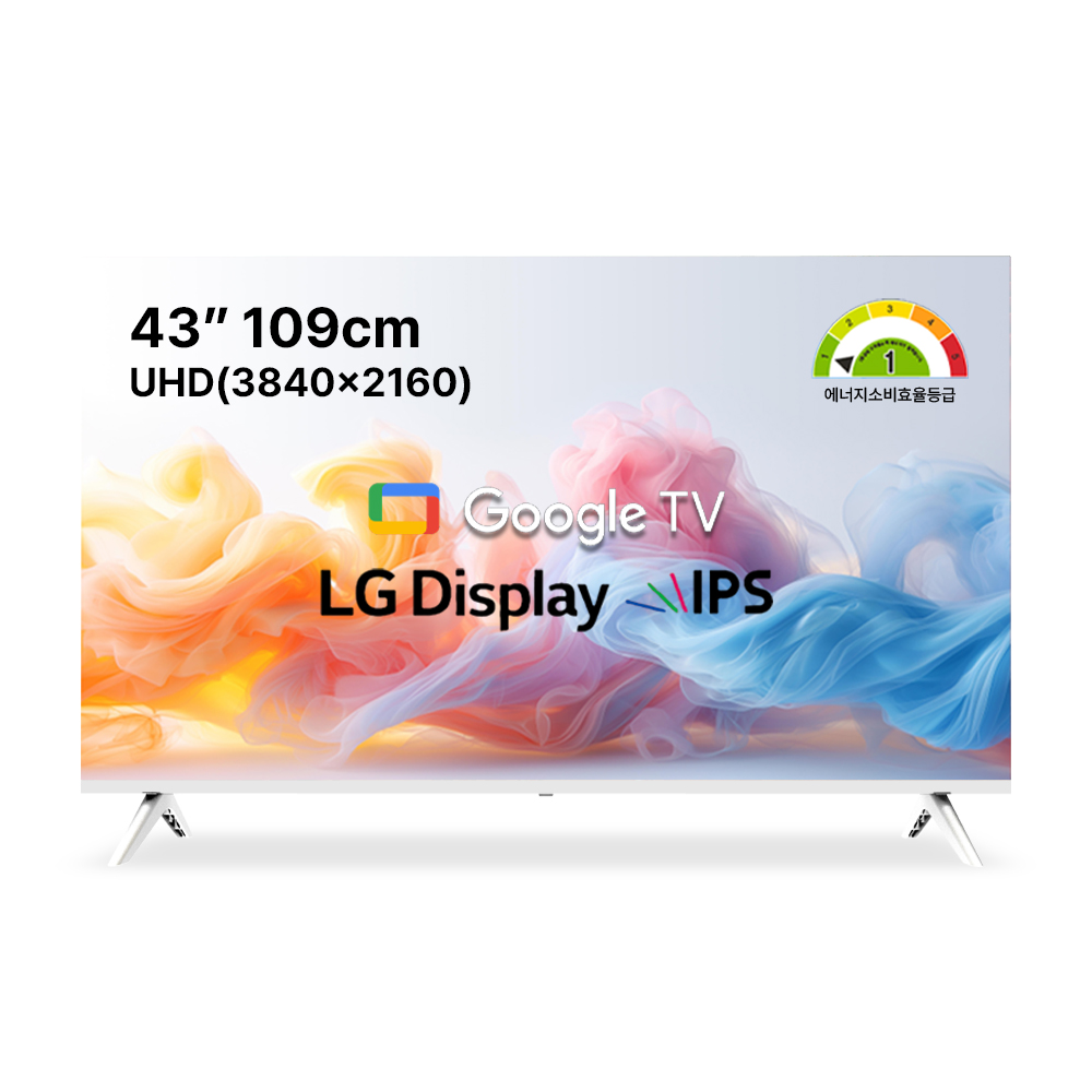 스타인즈 43인치 구글 스마트 UHD TV 무빙스탠드 /삼탠바이미/중탠바이미, 고객직접설치, 스탠드형, KKZ4300SUH, 109 279,000원