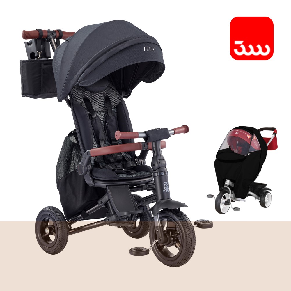 2025 삼천리 자전거 펠리즈 트라이크 유모차형 아기 세발자전거 정품 바람막이 증정 225,000원