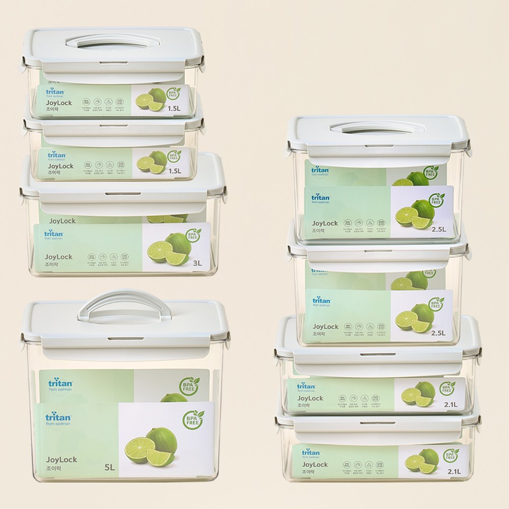 에코센스 조이락 트라이탄 대용량 밀폐 용기 알뜰 살림 세트 8P, 1세트, 단품 79,900원