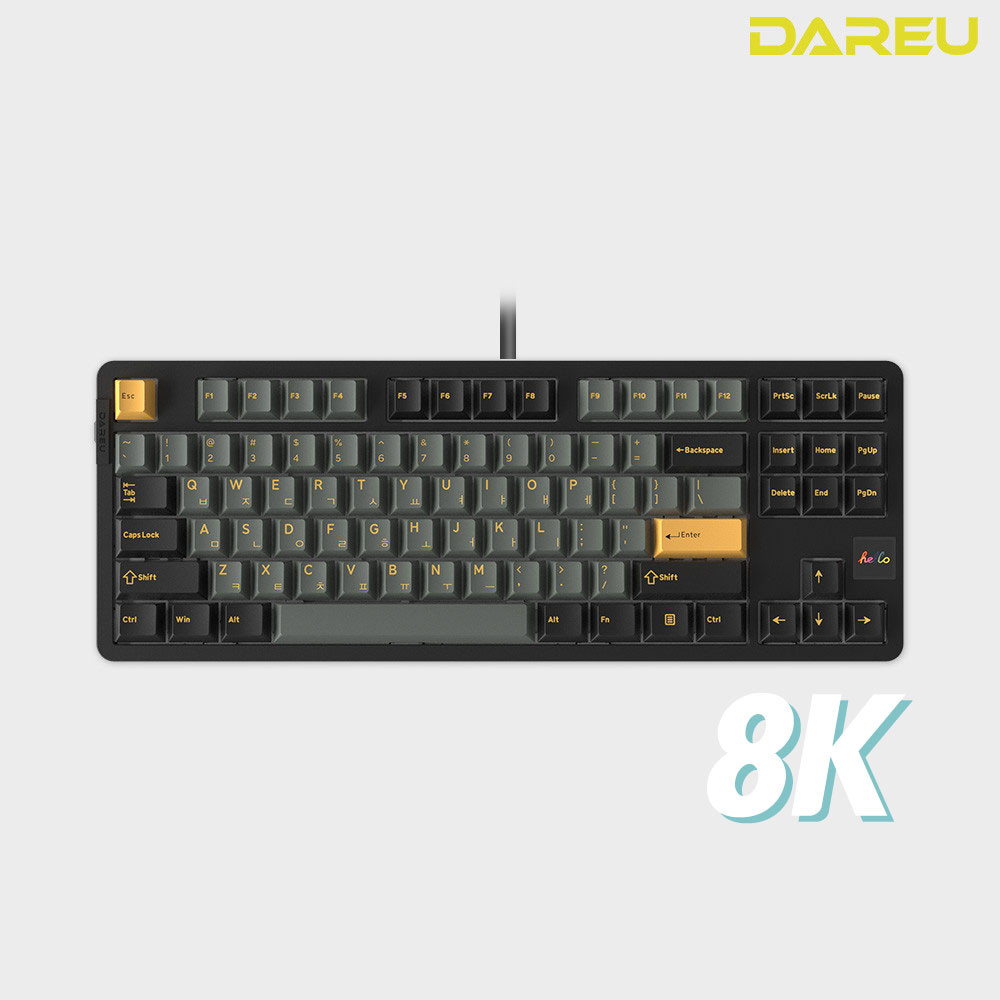 다얼유 A87 PRO 8K 유선 게이밍 기계식 키보드 (알루비얼골드,스노우축) 129,000원