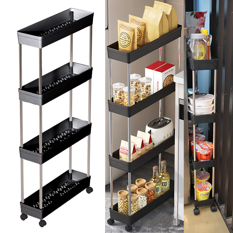 스토리원 U-SSAC102-L4 이동식 틈새 수납 선반 다용도 수납장 트롤리 11,900원