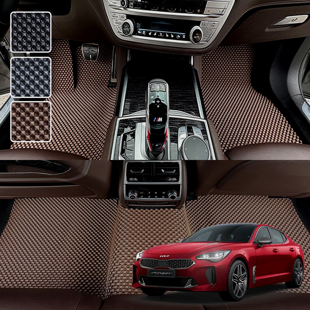 DXSOAUTO 스팅어 전용 3D 엠보싱 차세대 고무매트 1열2열 세트, 블랙, 157 스팅어 59,000원