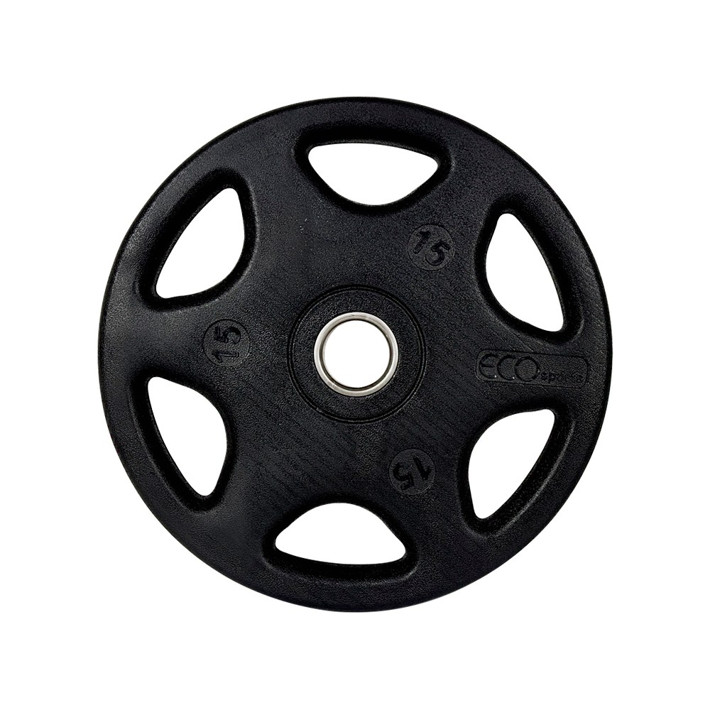 에코스포츠 바벨 중량 원판 6홀 원형, 블랙, 1개, 15kg 50,700원