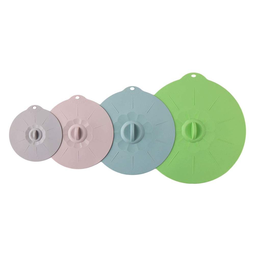 코코스토리 실리콘 멀티뚜껑 4종 세트, 그레이 + 핑크 + 블루 + 그린, 1세트 14,800원