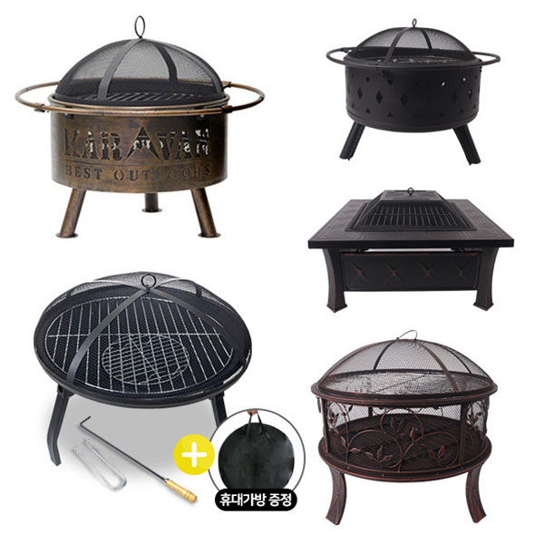 이엔제이 스파크스크린 캠핑 화로대 불멍 화로 휴대용 장작 숯불 바베큐 그릴 야외 179,000원