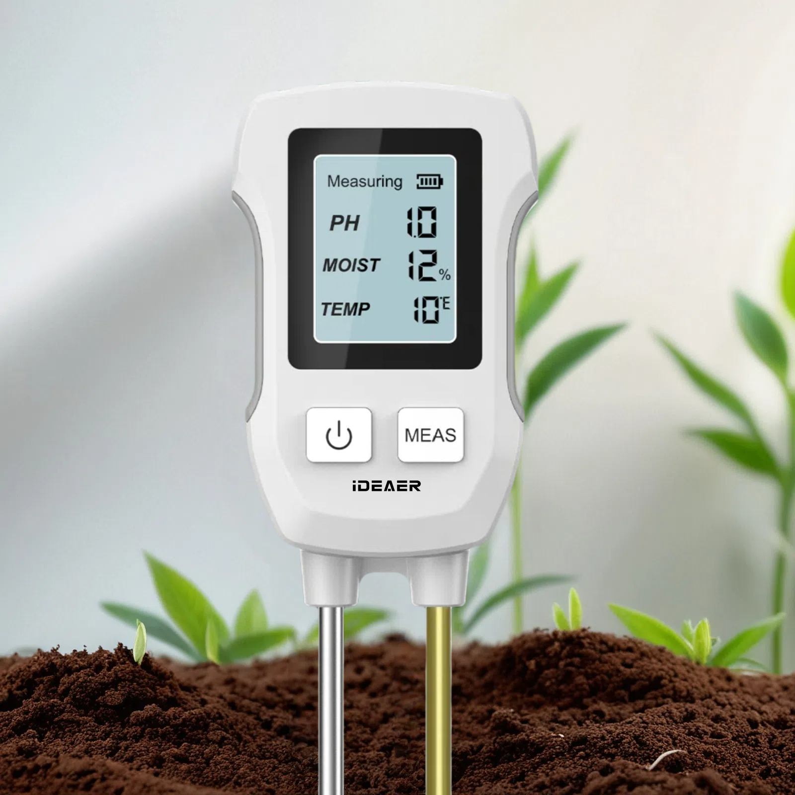 3IN1 원예 농업용 토양 pH 수분 온도 측정기 화분 식물 다기능 측정도구, 1개, SGS07 29,900원