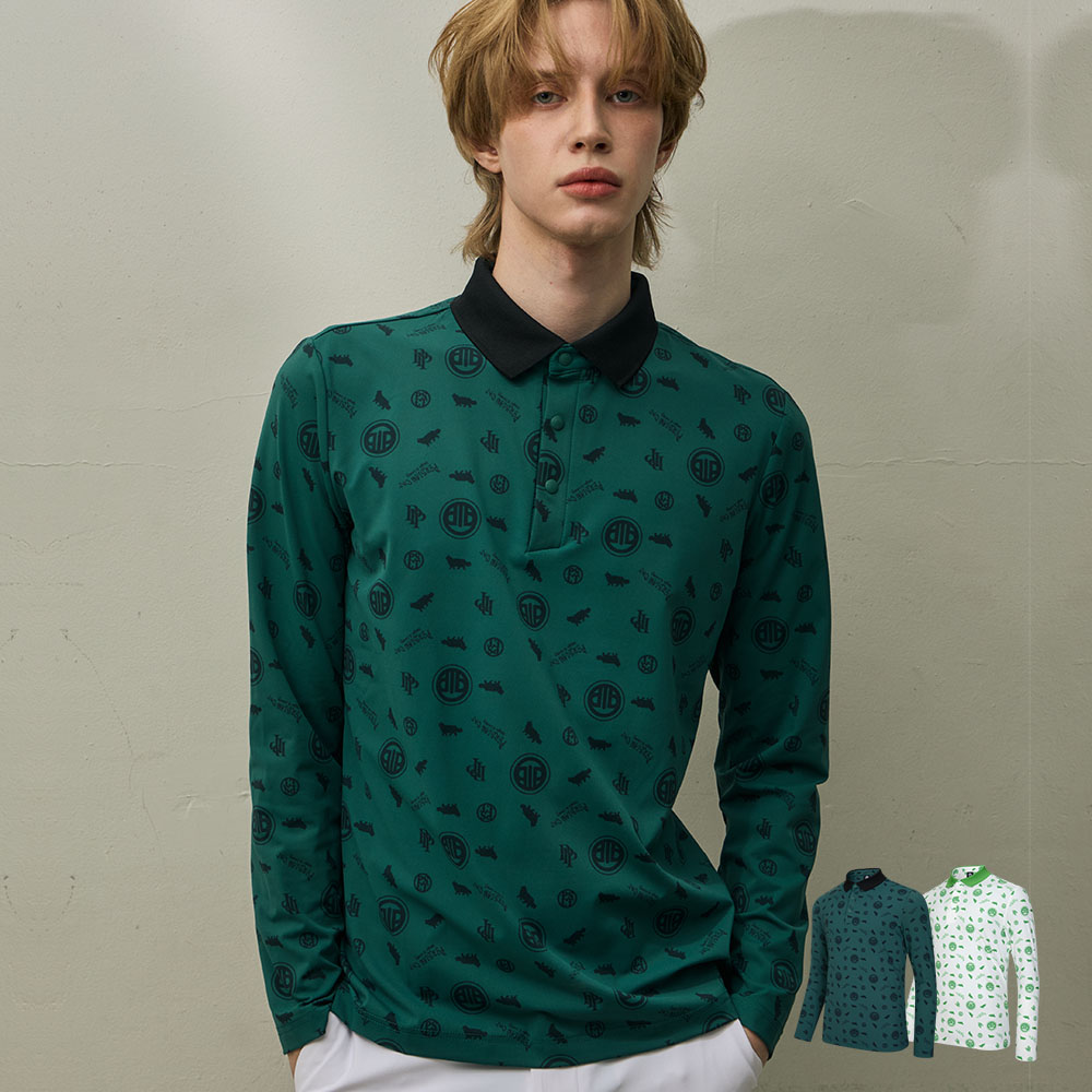 페르시안캣 아트 콜라보 패턴 카라 긴팔 티셔츠 (P53MTS01), 현재가 164,000원