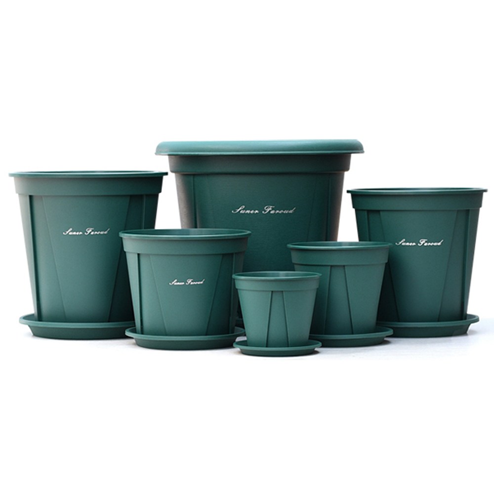 청춘화원 슬릿화분 받침세트 원형 플라스틱 화분 분갈이 모스그린 슬릿분 대형 플분 14,900원