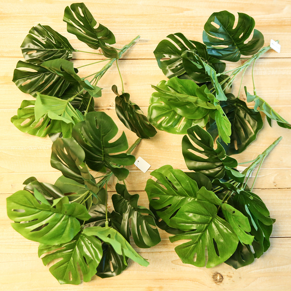조아트 인테리어 조화 나뭇잎 인조식물 장식 몬스테라 30cm, 그린, 4개 11,600원