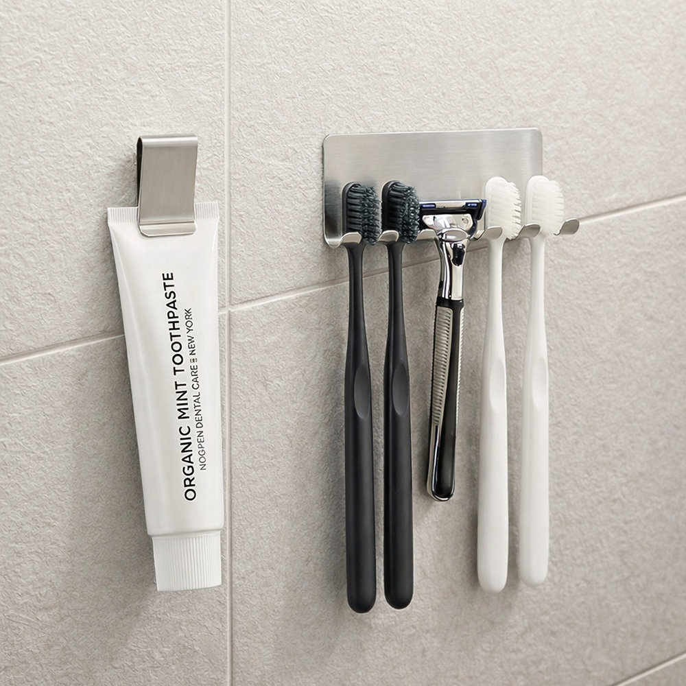 모브드 올 스텐 304 무타공 칫솔꽂이 세트 9,900원