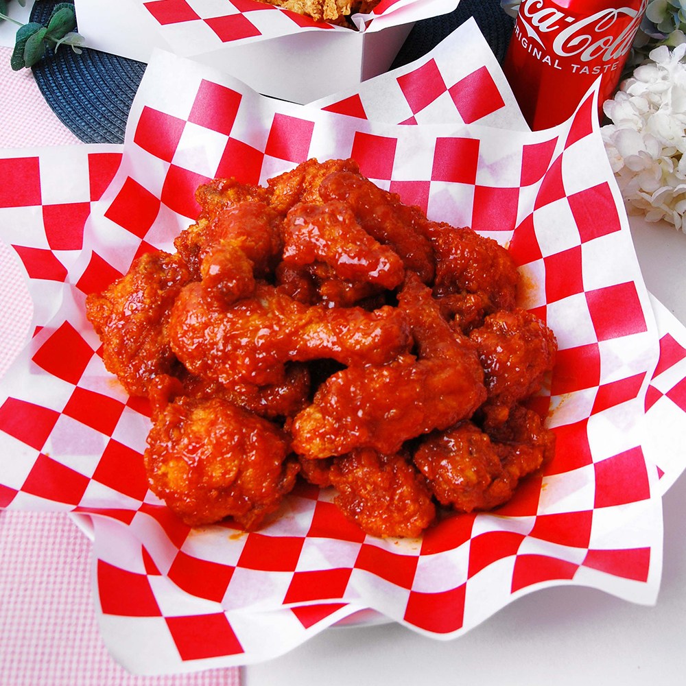 치킨 튀김 깔지 레드패턴쟁반지 O3030 (코팅) 35,500원