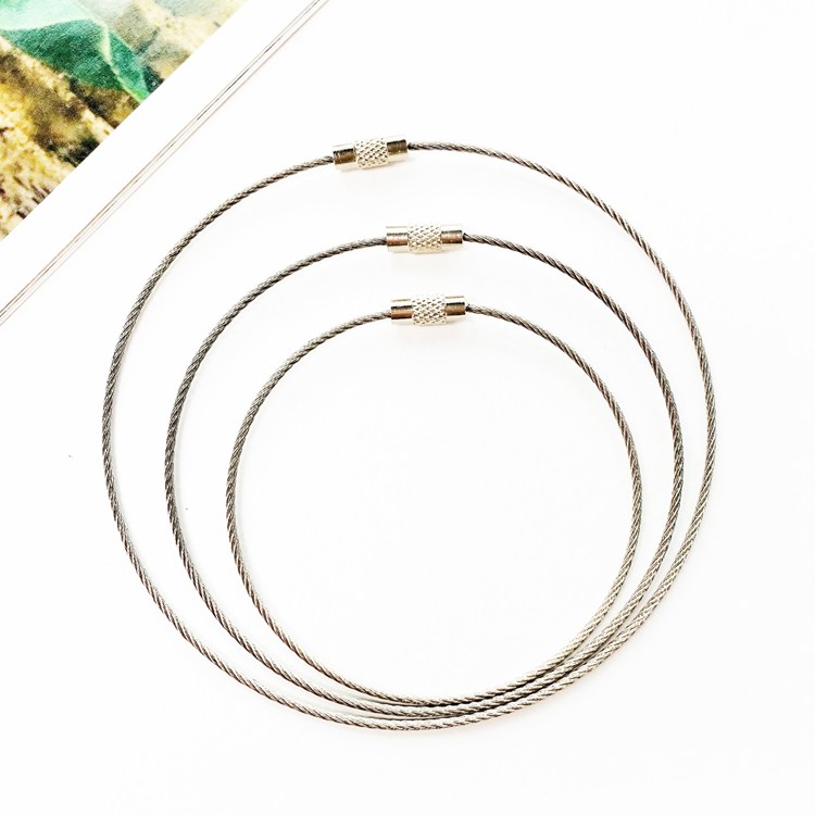 실버 롱 와이어링 1P 와이어키링 키홀더 열쇠고리 체인, 1개, 30cm 450원