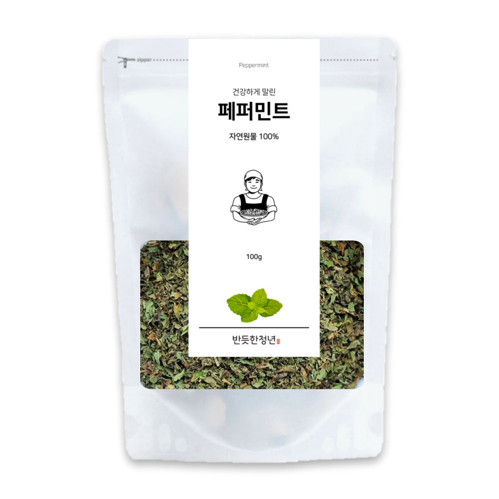 반듯한청년 페퍼민트 티 차 원물 리필팩 세척 건조, 100g, 1개입, 1개 12,800원