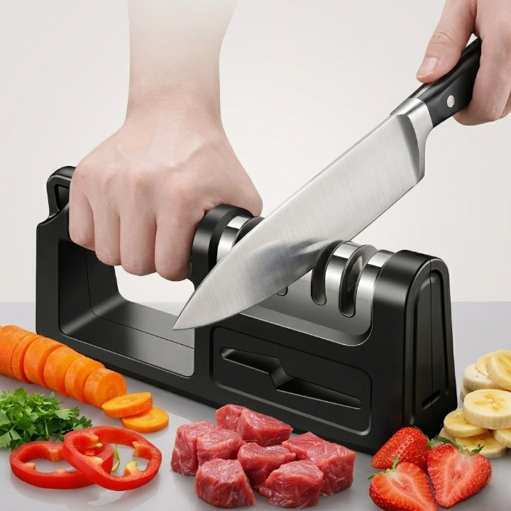 벨로르 절삭력강화 4in1 칼갈이, 블랙, 1개 12,300원