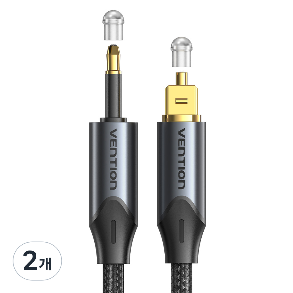 벤션 미니 Toslink to Toslink 각대원 오디오 광 케이블, 블랙, 2개, 2m 22,800원