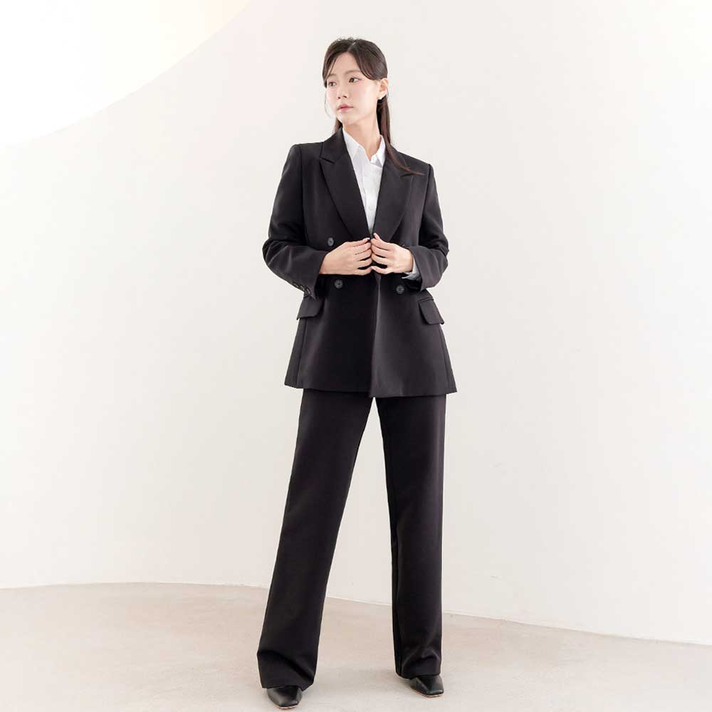 더웨이나인 여성 정장 세트 면접 빅사이즈 검정 오버핏 블랙 델리아set 112,900원