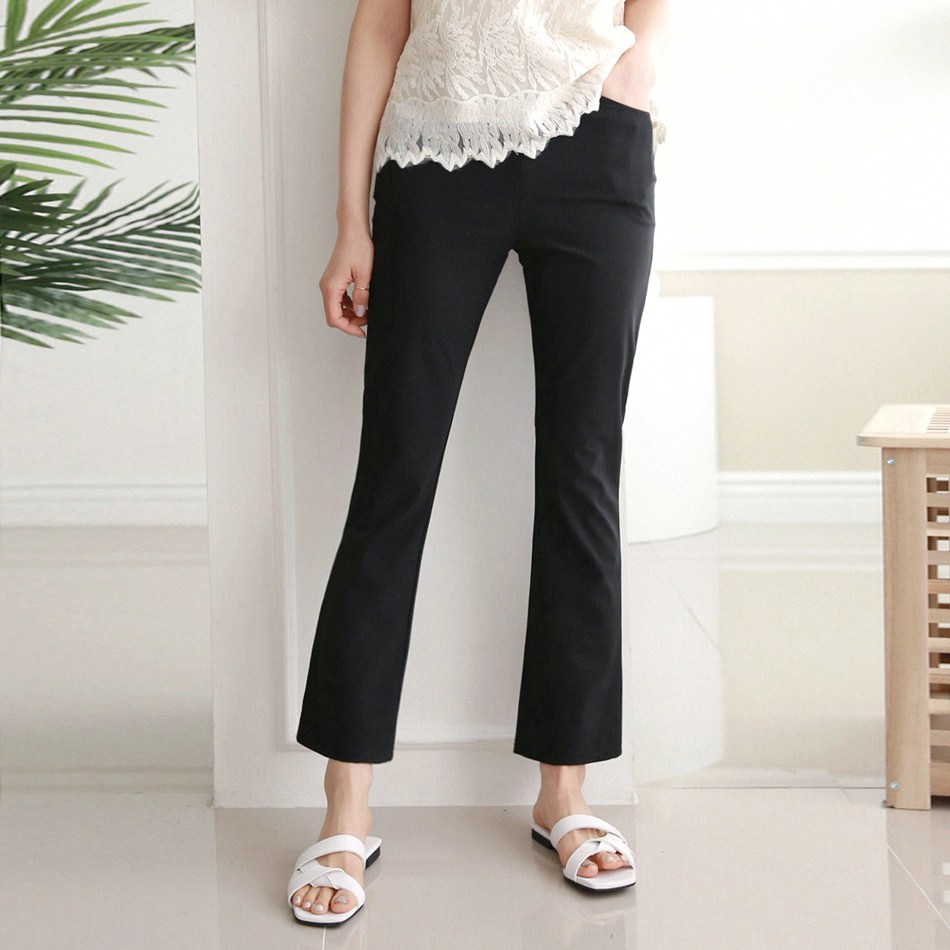 썸머쿨 부츠컷 슬랙스 밴딩 팬츠 2color [국내생산프리미엄] 55~100 빅사이즈 15,900원