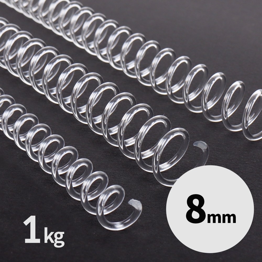 코라미 제본링 3:1 코일링 1KG 크리스탈링 정량판매 8mm~38mm Made in KOREA 8,000원