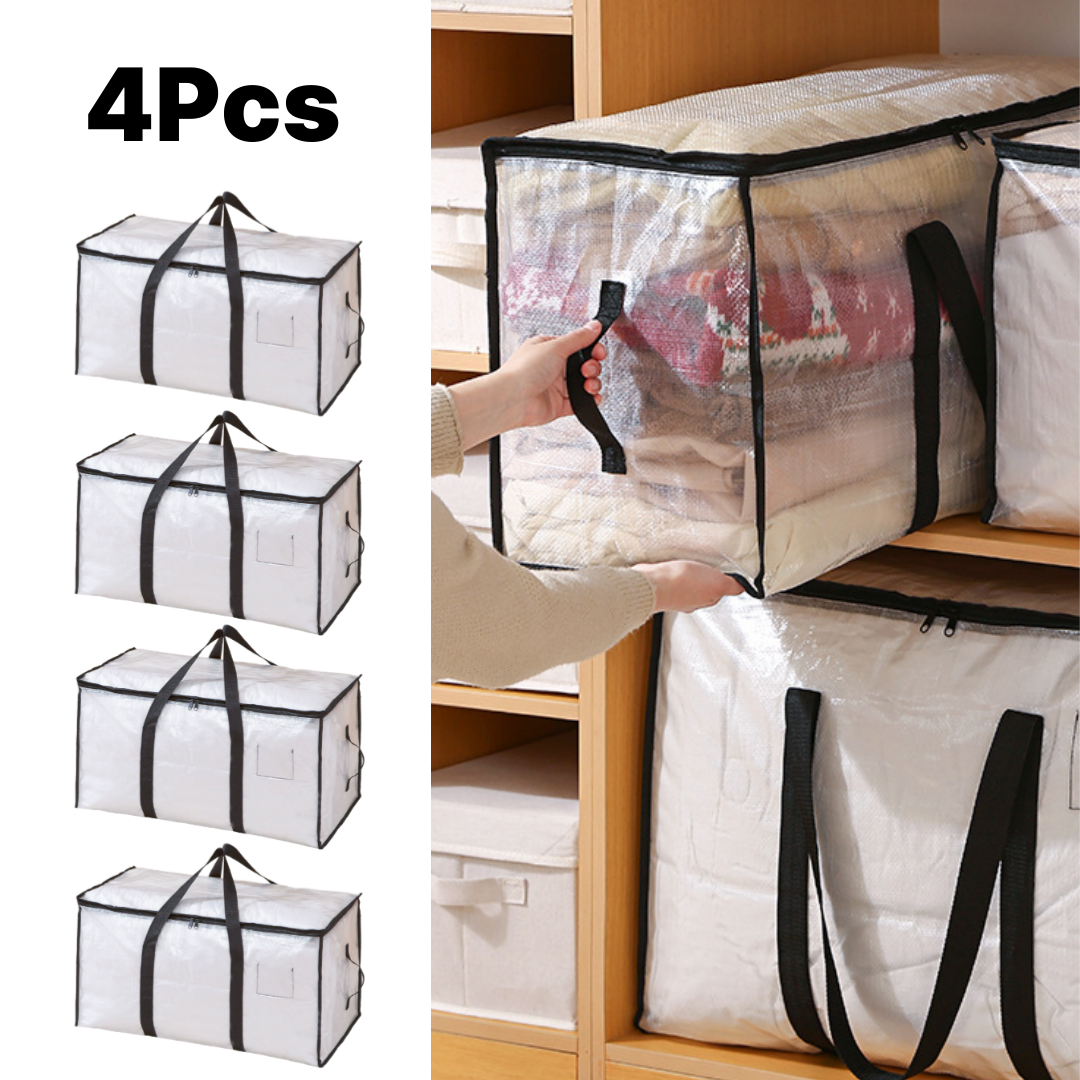 대용량 손잡이형 방수 이불 수납백 의류 정리 가방 4P세트 19,900원