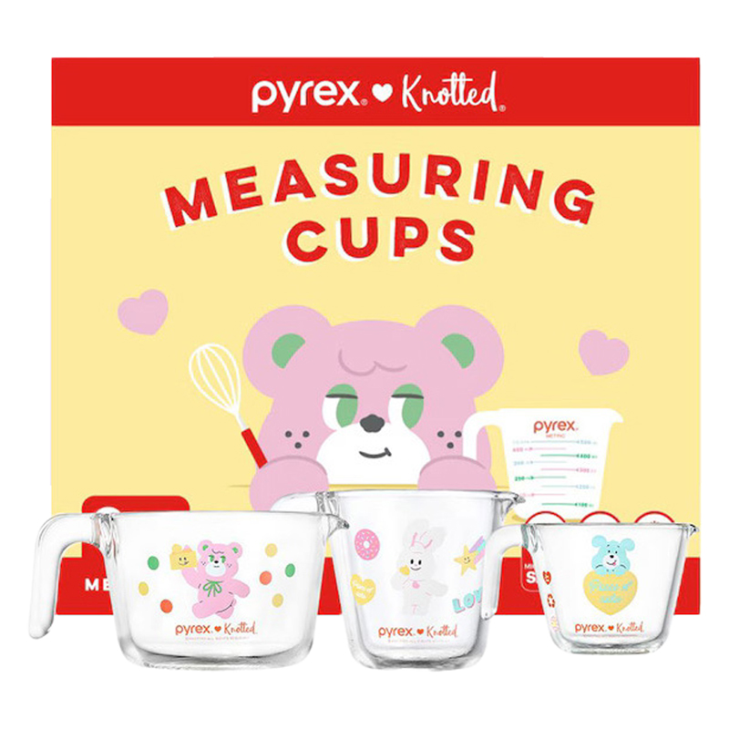 파이렉스 유리 X 노티드 계량컵 250ml + 500ml + 1L 세트 35,400원