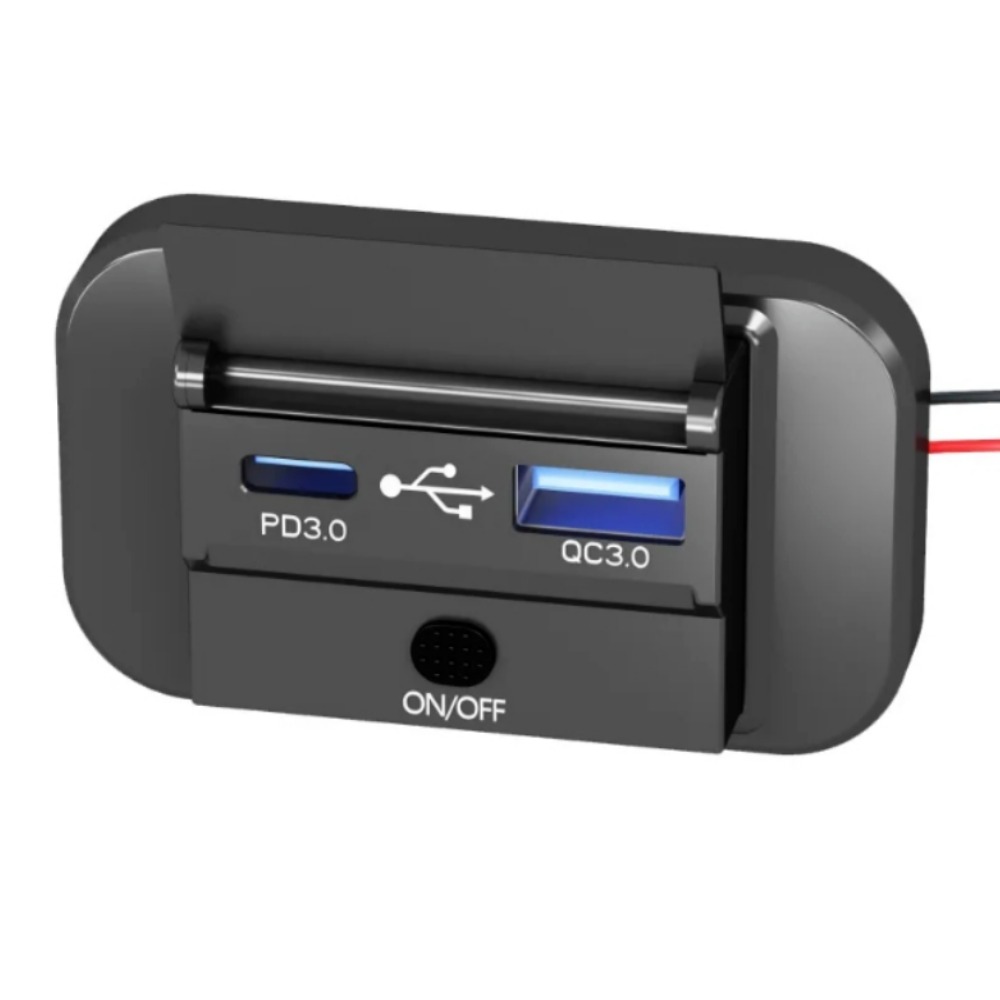 매립형 차량용 충전기 듀얼 USB PD3.0 + QC3.0 사각 ON/OFF(U-3) 9,800원