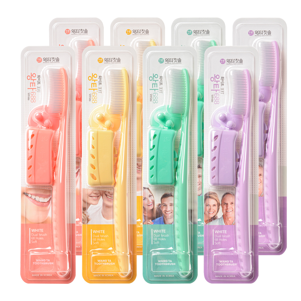 왕타 파스텔 칫솔 세트, 8개입, 1세트 15,800원