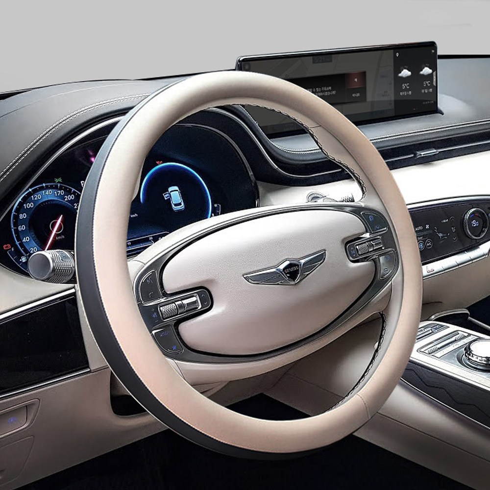 투톤 핸들커버 원형 제네시스 DH gv80 gv70 g80, 베이지네이비 31,500원