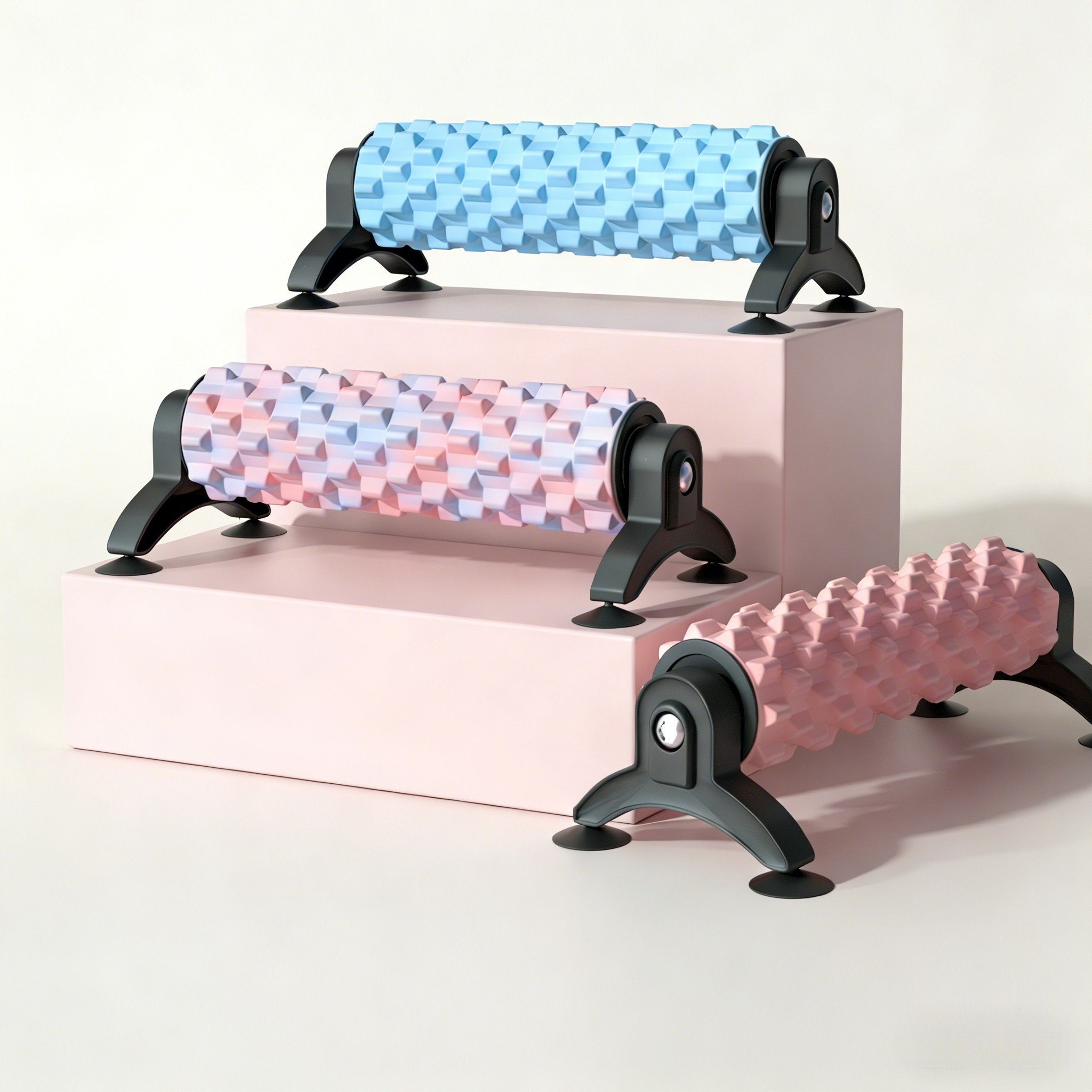 2026년 최신형 3D 흡착식 폼롤러 EVA 지압 마사지 고정 폼롤러 요가 스트레칭, 컬러, 1개 21,900원