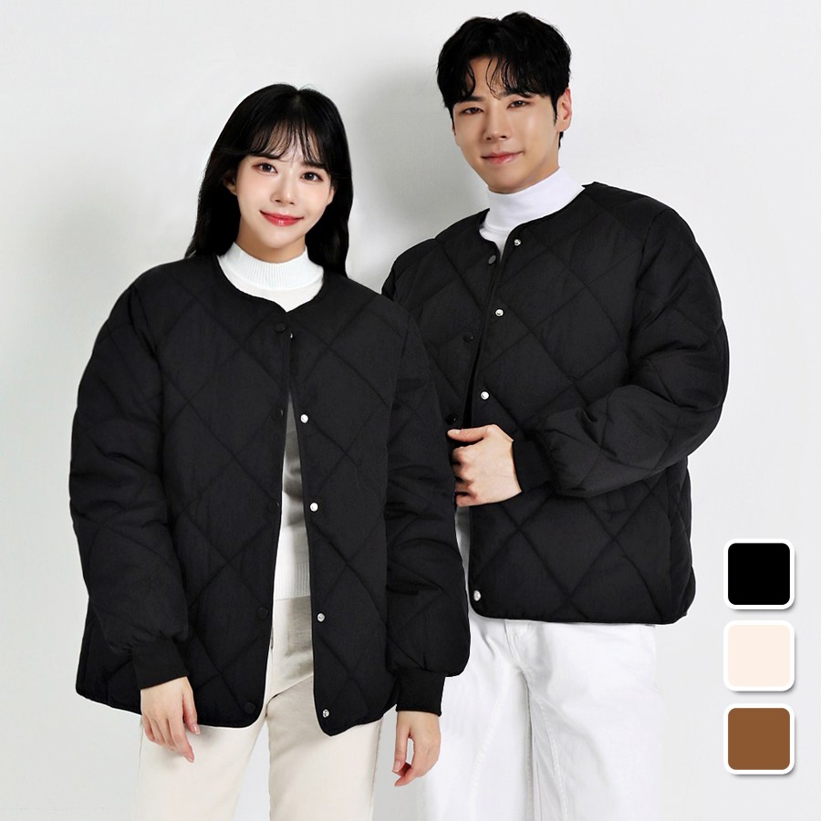 남녀공용 오버핏 누빔 패딩점퍼 /퀼팅자켓 /깔깔이 /도툼한 볼륨감 넉넉한 충전재 한겨울까지 /비욘 (BUEHN) 23,800원