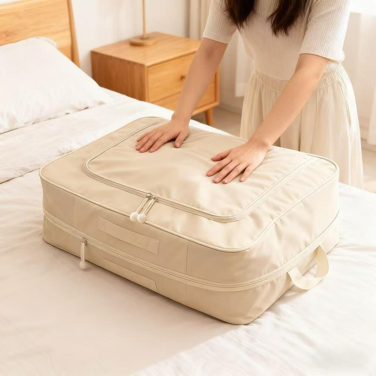 오르페나 2세대 부피순삭 의류 이불 다용도 대형 압축 파우치 이불 정리함 이불 압축팩 이불 압축 이불정리함 이불정리 압축파우치 캠핑이불가방 여행용 압축 파우치 해외여행 필수 준비물 24,900원