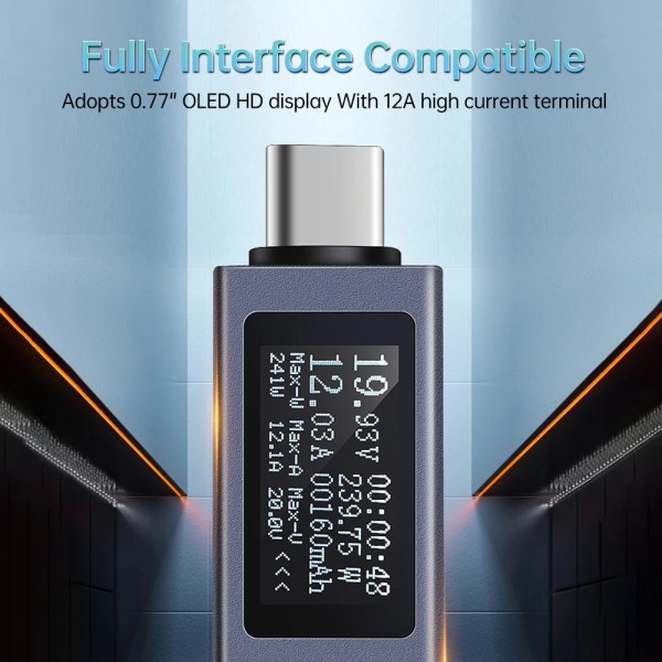 KWS-2303C Type-c 다기능 디지털 디스플레이 DC 전압 전류계 휴대폰 테스터 4-30V 15,600원