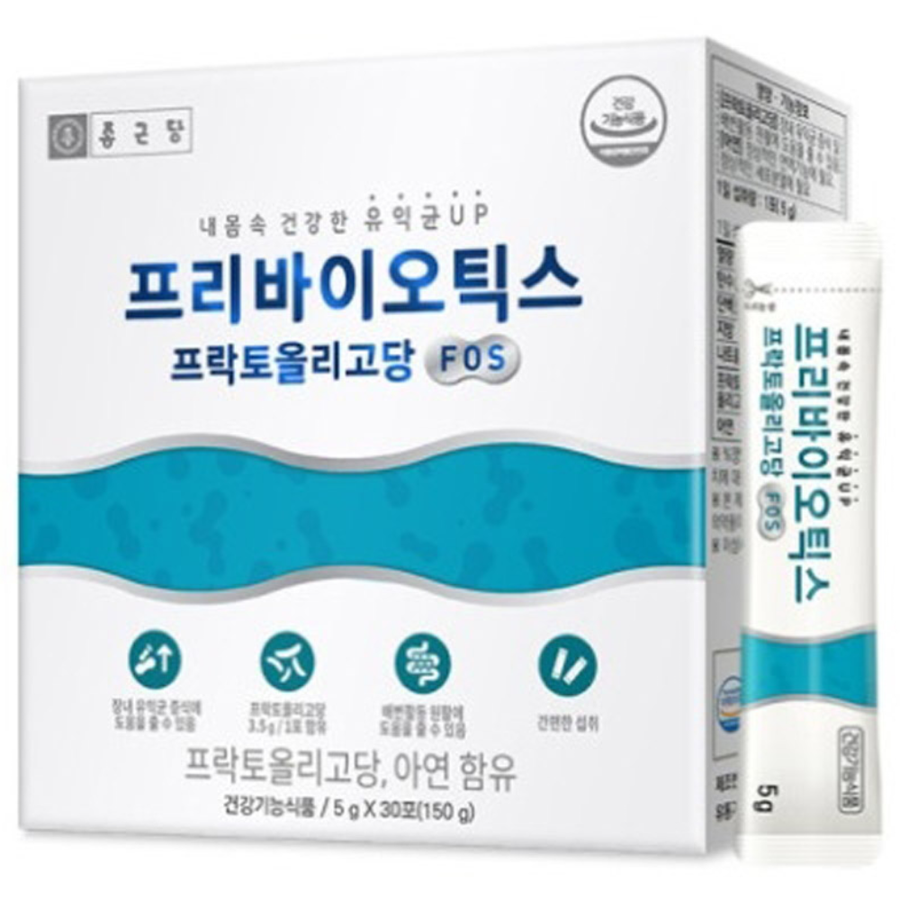 종근당 프리바이오틱스 프락토올리고당 FOS, 5g, 1박스 13,660원